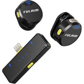FULAIM X3 Wireless Lavalier Microphone for iPhone 15 Series, Android, Tablet, Mini USB-C Lapel Wireless Microphone with Noise Cancellation for Video Recording, Interviews, YouTube, TikTok, Vlog