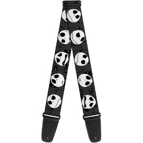 Buckle-Down Guitar Strap - Nightmare Before Christmas Jack Expressions Gray - 2" Wide - 29-54" Length