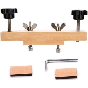 Jiayouy Luthier Tools Solid Maple Guitar Bridge Clamp with Cork Gasket L-Wrench for Classical/Acoustic Guitar Accessory