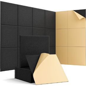 Cork Boards for Walls 47"x35" Large Bulletin Board Alternative, Felt Board 12 Pack 11.81"x11.81"x0.39" Felt Wall Tiles with Adhesive Backing for Office, Home, School Black