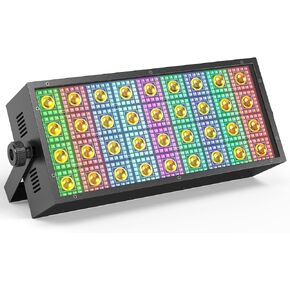 Led Stage Wash Light Bar 200W RGBW Strobe Light Parties Portable IP20 Waterproof Color Changing Lights Dj Light DMX & Sound Control Effect Light for Outdoor Indoor Carnival Disco Party Light