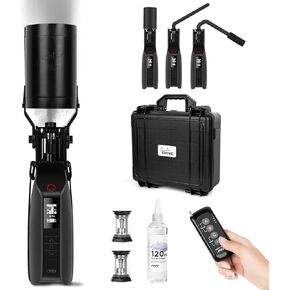 PMI SmokeGENIE Handheld Smoke Machine 500CFM Power Food-Safe Formula Zero Waiting Time 100 Modes USB-C Fast Charging Support for Photographers, Battery Not Included (2023 Version Professional Pack)