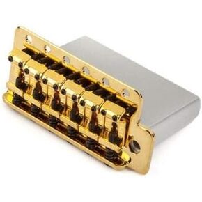 Fender Vintage-Style Strat Bridge Assembly with 2-3/16-Inch Spacing - Gold