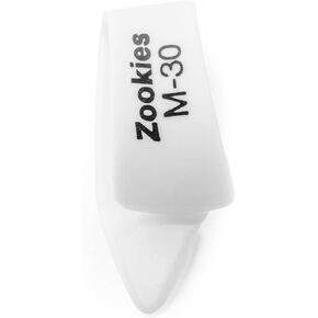 Jim Dunlop Z9002M30 Zookies™ Thumbpicks, White, Medium 30⁰, 12/Bag