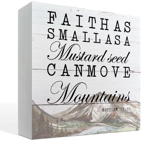 Christian Decor, Box Sign Tabletop Decor, Religious Desk Decor, Shelf Table Decoration, Religion Artwork, Home Decor Art, Jeremiah 29:11 Print Sign - For I Know the Plans I Have for You