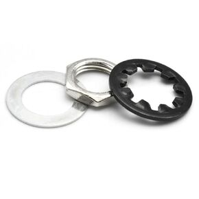 5 Set Guitar Potentiometer Nuts Washers and Lock Washers for 1/4 2-Conductor Guitar Bass Output Jack