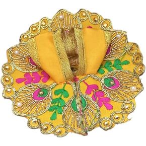 Jewellary hub Multicolored Ladoo Gopal Poshak|Designer Cloth God Dress | Thakurji Krishna |Bhagwaan ki Poshaak |Handwork Dev Vastra |Laddu Gopal Kanha Ji poshak (0 Size) (Navy Blue)
