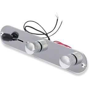 Metallor Guitar Control Plate Mounting Plate with Screws Compatible with Tele Telecaster Style Electric Guitar Parts Replacement Chrome.