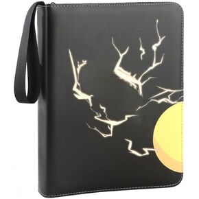 Card Binder 9-Pockets, 900 Pockets Card Holder with 50 Removable Sleeves, Trading Card Collector Zipper Album Holder - Dark Red