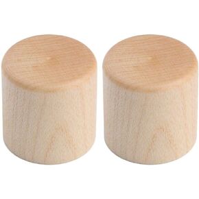 Dopro 2pcs Wood Knobs Tele Style Dome Knobs Wood Control Knobs Guitar Bass Wood Barrel Knobs Walnut Wood