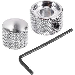 MECCANIXITY Metal Dual Concentric Knob Stacked Volume Tone Control Knob for Electric Guitar, Bass