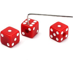 Alnicov 3 Pieces Red Dice Volume Control Knobs with Wrench Plastic for Electric Guitar Parts Replacement