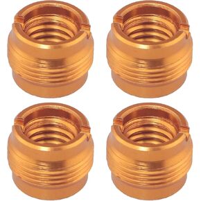 4PCS Mic 5/8 to 3/8 Screw Thread Adapters Mic Clamps Mounting Clips Conversion Nuts Accessories Metal Conversion Aluminum Gold Vibration Isolation Mounting Screws For Microphone Stands