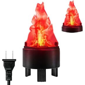 3D Artificial Fake Fire Flames - 110V LED Effect Light Electric Fake Campfire Lamp, Realistic Simulated Prop Flame Lamp for Christmas/Halloween/New Year/Indoor/Stage/Party/ Night Club Decorations