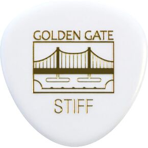 Golden Gate MP-324 Deluxe Flat Pick - Rounded Triangle - Assorted Color- Stiff