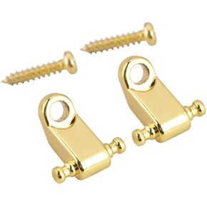 Alomejor String Retainer 2 Pcs Metal Guitar Roller String Trees Electric Guitar Bass String Retainers in Chrome