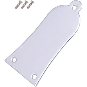 Metal Electric Guitar Truss Rod Cover 3 Holes With Screws Guitar Neck Headstock Adjustment Rod Cover Silver Guitar Bass Bass Fitting Accessory Iron Electric Guitar Adjustment Rod Cover