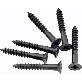 Musiclily Ultra 3.5x25mm Stainless Steel Flat Head Countersunk Mounting Screws for Electric Guitar or Bass Bridge, Nickel (Set of 6)