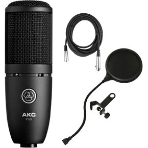 ميكروفون AKG Perception 120 بمكثف غشائي كبير مع كابل ميكروفون بطول 10 بوصات ومرشح بوب من AKG Perception in Kuwait