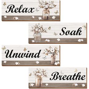 Thrist Inspirational Bible Verses Wall Decor 3PCS Wooden Christian Wall Art Decor Bible Quotes Scripture Wall Art Picture Print Painting SHE Sign Floral Wall Decor for Bedroom Bathroom Living Room