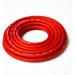 PAKA TOOLS 2/0 Gauge AWG Welding Lead & Car Battery Cable Wire, LIFE TIME WARRANTY (5 FEET BLACK + 5 RED) (PK200JA)