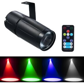 Pinspot Light 20W LED Spot Stage Lights LED Spotlight Running Mirror Ball Spotlight Mini Beam Track Lighting أضواء متغيرة ملونة للحفلات المنزلية والنادي والحانة DJ وحفلات الزفاف
