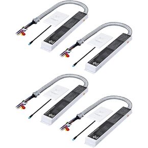 LEONLITE 25W LED Emergency Driver, 100-347VAC, 170VDC Output, UL Listed, Emergency Driver with Battery Backup, Fit for 25W-200W LED Fixtures, 90mins Power Supply for High Bay Lights, Pack of 4