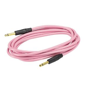 MECCANIXITY Guitar Instrument Cable 9.84 Feet 1/4 Inch to 1/4 Inch TRS Straight to Straight Angle Electric Bass Cable Cord for Guitar Bass Pink