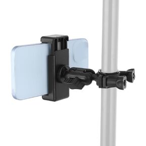 Mic Stand Phone Holder Flexible Phone Holder for Mic, 360° Swivel Music Microphone Stand Mic Stand Cell Phone Clip, Microphone Holder for Mic Stand Stand Holder Mount for Smartphones