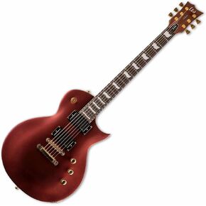 ESP 6 String LTD Deluxe EC-1000 Electric Guitar, Gold Andromeda, Right, (LEC1000GOLDAND)