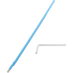 Waziaqoc 2 Pcs 420mm Two-Way Steel Truss Rods, Blue Guitar Truss Rod for Electric Acoustic Bass Guitar Neck Adjustment, Repair, Luthier Tool, with L-Wrench