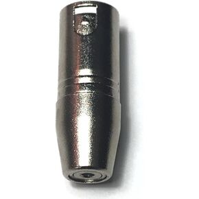 CESS Stereo 3.5mm TRS Female to 3-pin XLR Male Adapter, Silver Matte Finish (1 Pack)