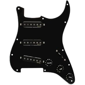 EMG ST-65 Alnico 5 Passive Prewired Strat Pickguard Set, Black (6766.00)