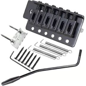 52.5mm Guitar Stratocaster Tremolo Bridge Set for Fender Strat Squier Electric Guitar Replacement, Chrome