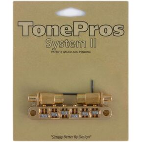 Metric Tune-O-Matic Bridge With Large Posts And Roller Saddles Gold