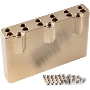 Musiclily Ultra 54mm (2-1/8 inch) String Spacing Solid Brass Tremolo Block for Wilkinson By GOTOH VG300/VS100N Tremolo Bridge, 41mm Tall