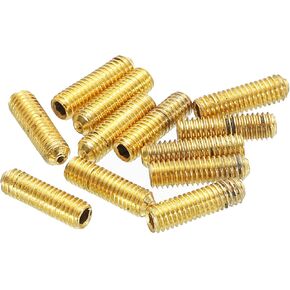 MECCANIXITY Guitar Bridge Saddle Height Adjustment Screws Metric M3x10 Gold for Electric Guitars Bridge 12pcs