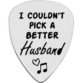 Husband Gifts from Wife Husband Guitar Pick Wedding Gift for Husband Musician Gifts for Husband Valentines Day Gifts for Guitar Player Husband Fathers Day Christmas Gifts