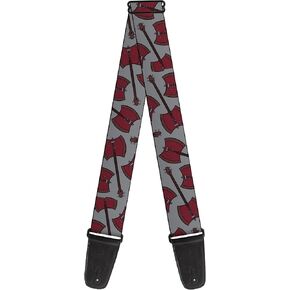 Buckle-Down Cartoon Network Guitar Strap, Adventure Time Marcelines Axe Bass Scattered Gray, 2 Inches Wide