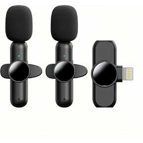 K3 2-Pack Wireless Lavalier Microphones for Android Smartphones - Crystal Clear Sound Quality for Recording, Live Streaming, YouTube, Facebook, TikTok (K3TC1-2)