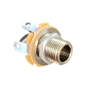 Upgraded 1/4" Mono 2-Conductor Jack w/Nut & Washer - Nickel (FMMJ)