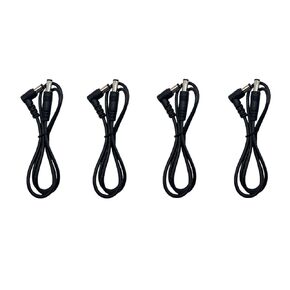 Guitar Pedal Power DC Cable 60CM 5.5mm x 2.1mm Effect Power Supply Cord - 4 Pack