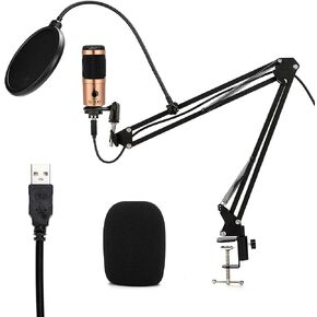 Gelid Solutions Voce - ميكروفون مكثف USB - مجموعة الكل في واحد - تصميم معدني بالكامل - 16 بت/48 كيلو هرتز - ديسيبل 78 in Kuwait