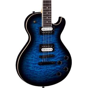 Dean Guitars 6 String Thoroughbred X Quilt Maple Electric Guitar, Trans Blue Burst, Right, (TBX QM TBB)