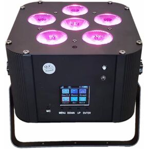 JUNMAN 6x18W RGBWAUV 6 in 1 Wireless DMX Rechargeable Battery Power Led Par Light WiFi Phone App DJ Stage Uplight 1pc Pack