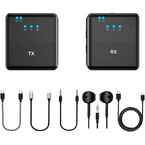Wireless Lavalier Microphones for Video Recording & Live Streaming - TikTok & YouTube Content Creator Essentials, for iPhone, Android, Camera and More (2 in 1)