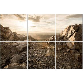 8 Pack Art Acoustic Panels American desert sunset mountain Soundproof Wall Panels, 32"x48" Decorative Sound Absorbing Panels, Acoustic Treatment for Home, Office