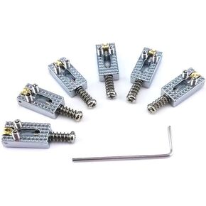 Honbay 6pcs Replacement Roller Bridge Tremole Saddles with Wrench for Fender Strat Tele Electric Guitar