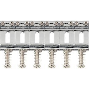 Musiclily Pro 10.8mm Steel Vintage Style Guitar Tremolo Bridge Saddles for Fender Strat Stratocaster Electric Guitar, Gold (Set of 6)