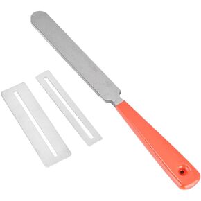 Fret End Dressing File, Guitar File Tool Guitar Fret Crowning File Stainless Steel Guitar Fret File Guitar Fingerboard Protector Kit for Rounding Shaping and Deburring